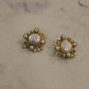 Pearl Flower Studs