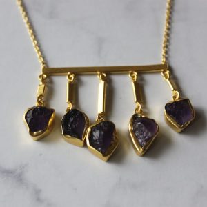 Dangling Amethsyt Chain