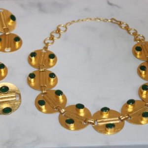 Golden Circles Set (Dark Green)