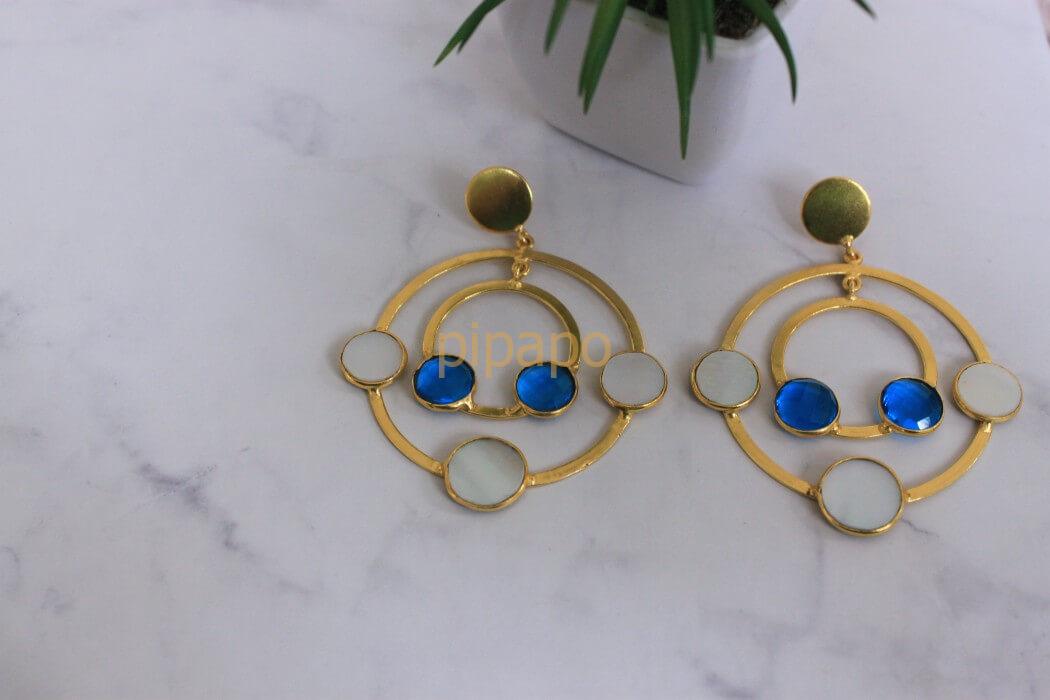 SC145 Hydro M.o.P. Earrings (L.Blue)
