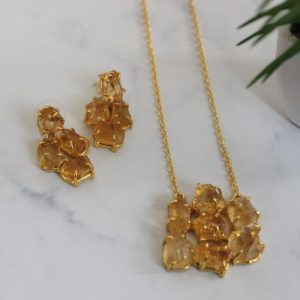Citrine Cluster Set